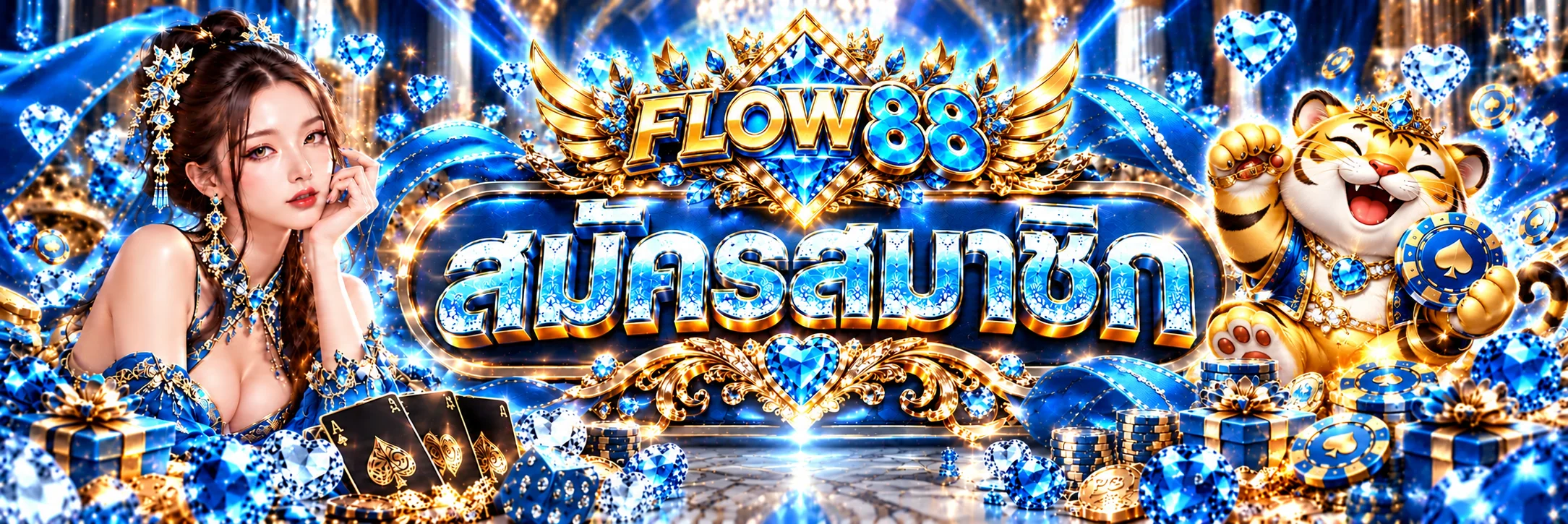 หน้าทางเข้าและเข้าสู่ระบบ FLOW88